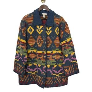 Cedar Canyon‎ Jacket Heavy Textured Size 1X Southwestern Aztec Colorful Sedona